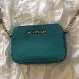 Michael Kors Teal Mini Crossbody Bag
